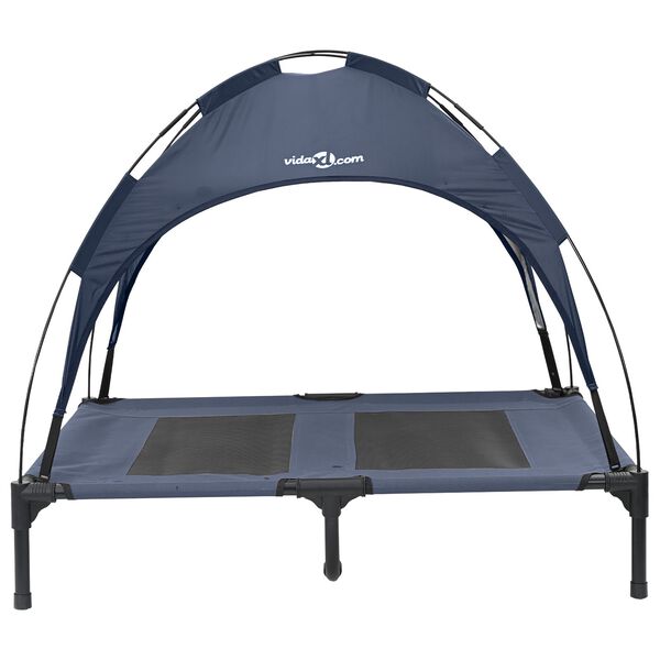 vidaXL Cama para Cachorro Manual Azul Marinho 92 x 77 x 82,5 cm A&ccedil;o