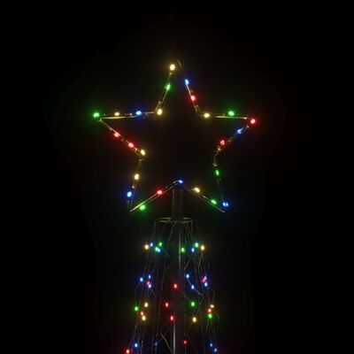 vidaXL Árvore de Natal em cone 500 luzes LED 100x300 cm colorido