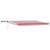 vidaXL Toldo Retr&aacute;til El&eacute;trico Vermelho, Branco, Antracite 4,5 &times; 3 m