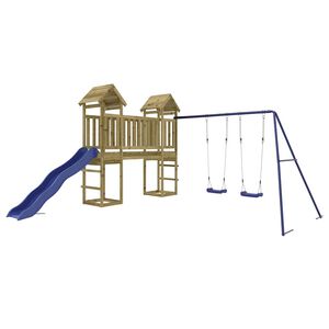 vidaXL Conjunto de brincar para exterior madeira de pinho impregnada