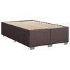 vidaXL Cama boxspring com colch&atilde;o 120x190 cm tecido castanho-escuro
