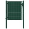 vidaXL Port&atilde;o de cerca 100x81 cm PVC e a&ccedil;o verde