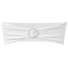 Banda decorativa para cadeira, el&aacute;stico, em branco com fivela diamante