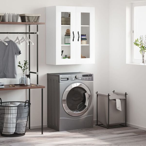 vidaXL Arm&aacute;rio de parede 69,5x34x90 cm derivados de madeira branco