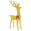 vidaXL Rena de Natal 3D LOVIISA 140 LED Branco quente 70 x 26 x 128 cm
