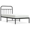 vidaXL Estrutura de cama com cabeceira 90x200 cm metal preto