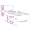 vidaXL Estrutura da Cama Branco 100 x 200 cm Madeira engenheirada