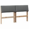 vidaXL Cabeceira estofada Cinza Escuro 135 cm