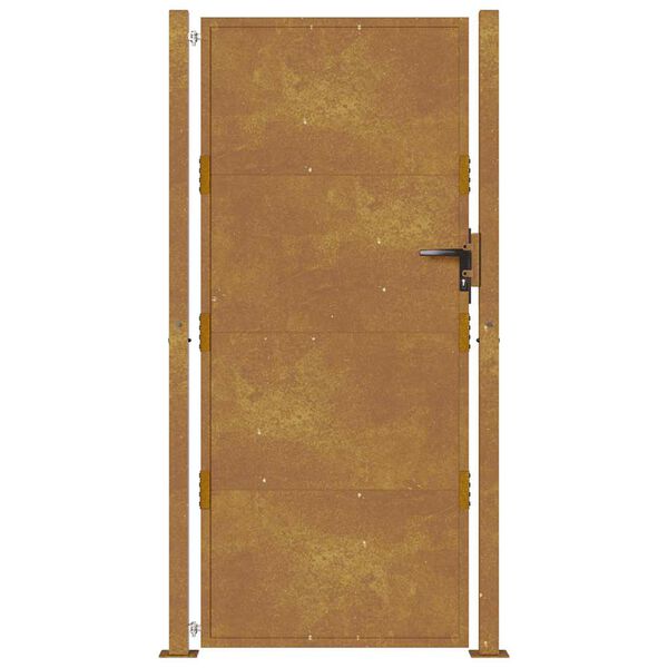 vidaXL Port&atilde;o de jardim 100x200 cm A&ccedil;o Corten