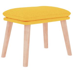 vidaXL Apoio de p&eacute;s 45x29,5x35 cm tecido amarelo mostarda