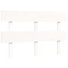 vidaXL Cama para idosos com cabeceira 120x200 cm madeira maci&ccedil;a branco