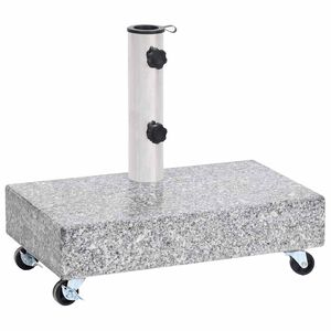 vidaXL Base para guarda-sol 45x25x8,3 cm granito cinzento-claro