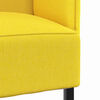 vidaXL Sof&aacute; de Encosto Alto 101cm Amarelo-claro tecido