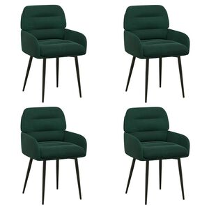 vidaXL Cadeiras de Jantar 4 pcs Veludo Verde-Escuro 59 x 59,5 x 90 cm