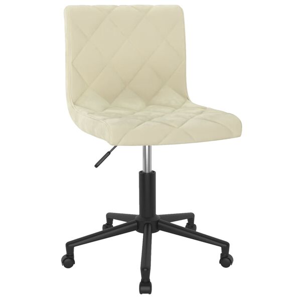 vidaXL Cadeiras de jantar girat&oacute;rias 2 pcs veludo cor creme