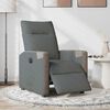 vidaXL Poltrona reclin&aacute;vel el&eacute;trica tecido cinzento-escuro