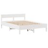 vidaXL Cama sem colch&atilde;o 120x200 cm madeira de pinho maci&ccedil;a branco