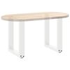 vidaXL P&eacute;s para mesa de centro em formato de U, 2 pe&ccedil;as, branco, 38x(42-43) cm, a&ccedil;o
