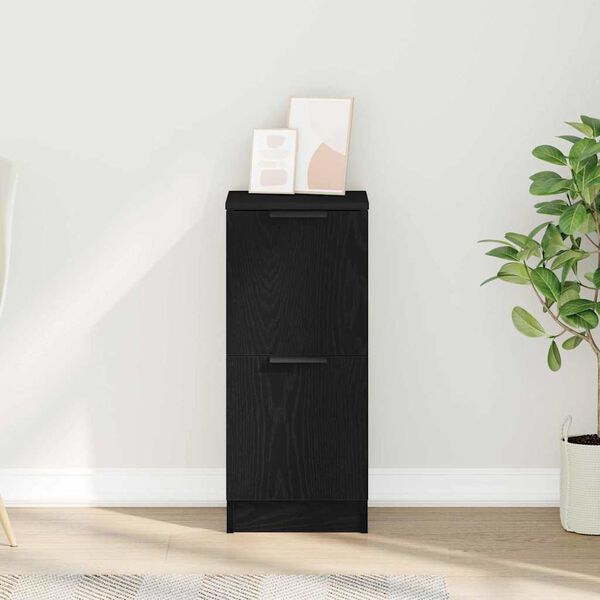 vidaXL Buffet Carvalho Preto 30 x 30 x 70 cm Madeira processada