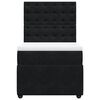 vidaXL Cama com molas/colch&atilde;o 100x200 cm veludo preto