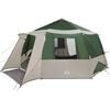 vidaXL Tenda de Cabana 12-Pessoas Verde e Cinza 500 x 500 x 294 cm
