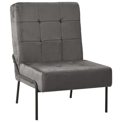 vidaXL Cadeira de descanso 65x79x87 cm veludo cinzento-escuro