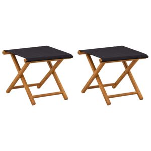 vidaXL Cadeira de Deck 2 pcs Madeira S&oacute;lida de Eucalipto Preto