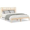 vidaXL Cama extra longa sem colch&atilde;o 160x220 cm madeira maci&ccedil;a