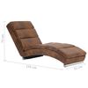 vidaXL Chaise longue camurça artificial castanho
