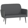 vidaXL Banco 107x80x81 cm couro artificial cinzento