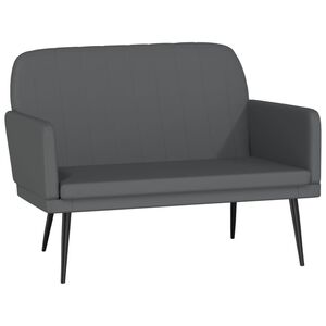 vidaXL Banco 107x80x81 cm couro artificial cinzento