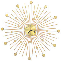 vidaXL Relógio de parede metal 70 cm dourado