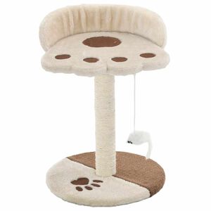 vidaXL &Aacute;rvore p/ gatos c/postes arranhadores sisal 40 cm bege/castanho