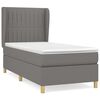 vidaXL Cama com molas/colch&atilde;o 90x190 cm tecido cinza-escuro