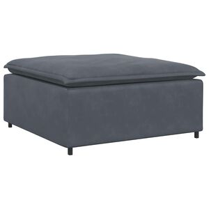 vidaXL M&oacute;dulo de pufe para sof&aacute; modular cinzento-escuro 100x100x48 cm