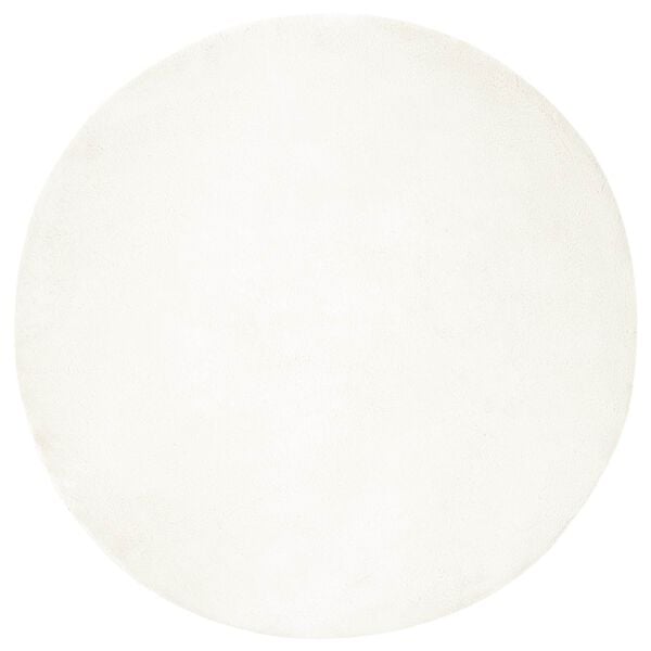 vidaXL Tapete de Pelo Sint&eacute;tico de Coelho Olite Creme &Oslash; 200 cm