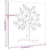 vidaXL Decora&ccedil;&atilde;o p/ muro de jardim 55x55 cm a&ccedil;o corten design &aacute;rvore