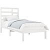 vidaXL Estrutura de cama 100x200 cm madeira maci&ccedil;a branco