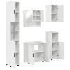 vidaXL Conjunto de M&oacute;veis para Banheiro 5 unid. Branco Brilhante