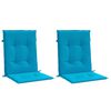 vidaXL Almofadões lombares p/ cadeiras de jardim 2pcs oxford azul