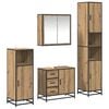 vidaXL Conjunto de M&oacute;veis para Banheiro 4 pcs Carvalho Artesanal