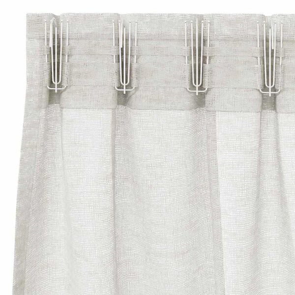 vidaXL Cortina de Voile 2 pcs Creme 225 x 140 cm Poli&eacute;ster