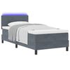 vidaXL Cama Box Spring LED com colch&atilde;o Cinza Escuro 90 x 190 cm Veludo