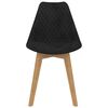 vidaXL Cadeiras de jantar 4 pcs veludo preto