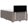 vidaXL Cama boxspring c/ colch&atilde;o 120x190cm tecido castanho-acinzentado