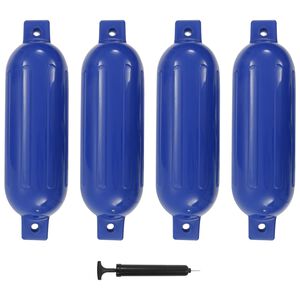 vidaXL Para-choques para barco 4 pcs 51x14 cm PVC azul