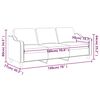 vidaXL Sof&aacute; de 3 lugares tecido 180 cm castanho