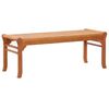 vidaXL Banco de jardim 2 lugares 120 cm madeira de eucalipto maci&ccedil;a