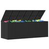 vidaXL Caixa para almofad&otilde;es de jardim 291x100,5x104 cm vime PE preto