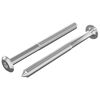 vidaXL Parafusos para M&oacute;veis 2 unid. Prateado M6 x 70 mm A&ccedil;o